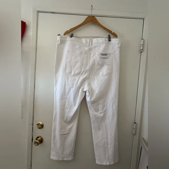 Good American Curve White Straight Jeans . Size 24 - Picture 4 of 12